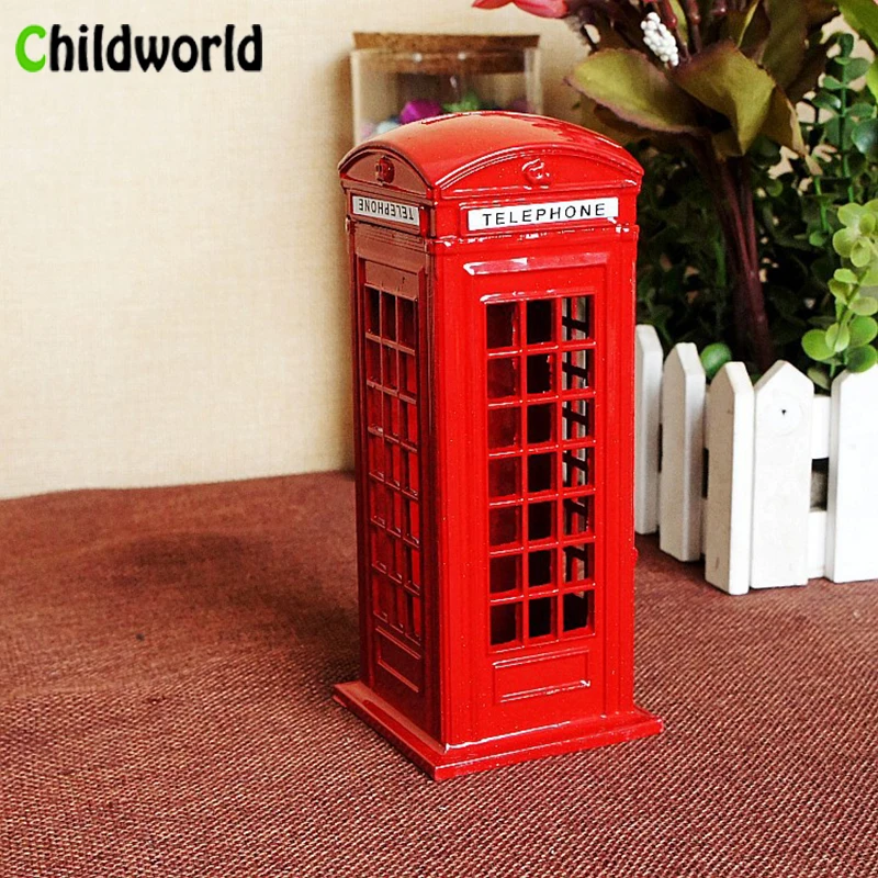 15 см Европейская винтажная лондонская металлическая коробка для телефона, копилка, креативное домашнее ремесло, аксессуары для украшения дома