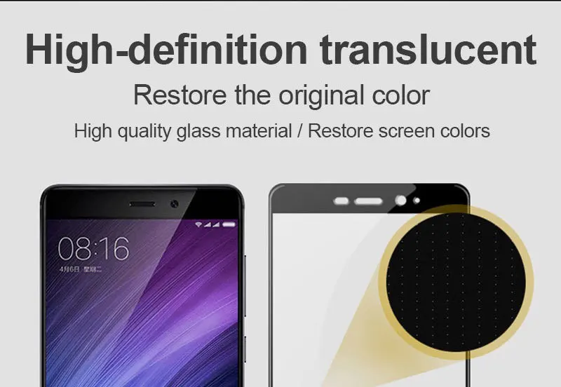 TOMKAS For Xiaomi Redmi 4 32G Glass Screen Protector Scratch Proof Full Cover For Xiomi Redmi 4 16G 4X 4A 5A Tempered glass