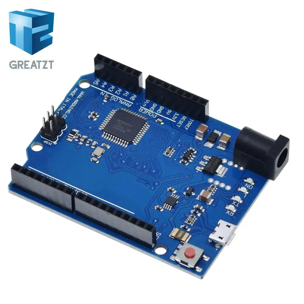 GREATZT Leonardo R3 микроконтроллер Atmega32u4 макетная плата с usb-кабелем совместима с Arduino DIY стартовый комплект