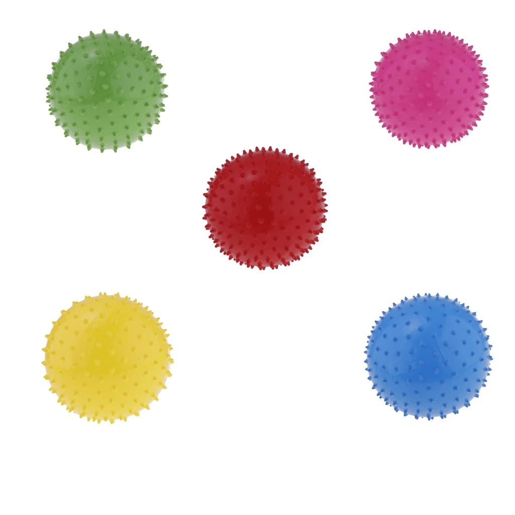 9 дюймов Детские разноцветные Нобби прыгающий мяч Spiky сенсорный мячик для йоги массаж вечерние сувениры