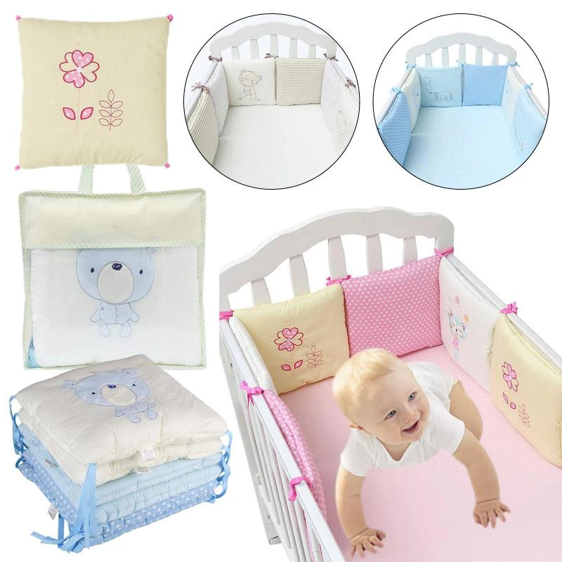 6 Pcs Pack Bebe Lit Pare Chocs Lit Bebe Tour De Lit Lit Protecteur Respirant Lit Bebe Protecteur Coussin Bebe Literie Nursery Aliexpress
