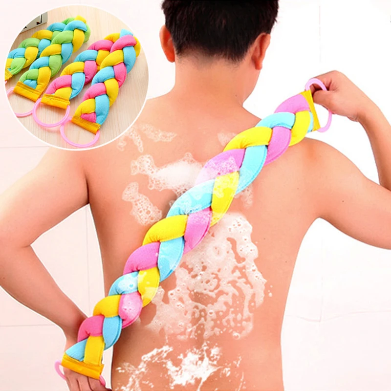 

Twist Bath Sponge Bath Towel Rub Brush Pull Back Strip Rub Back Belt Bathroom Tools W0314