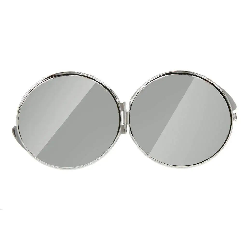 

Foldable pocket mirror Cosmetics Compact Makeup Mirror - Silver