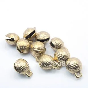 

NBB338 Lovely brass bells 3#,Dia.16mm,100pcs lot,Tiger head windbells,best offer Golden Metal Beads