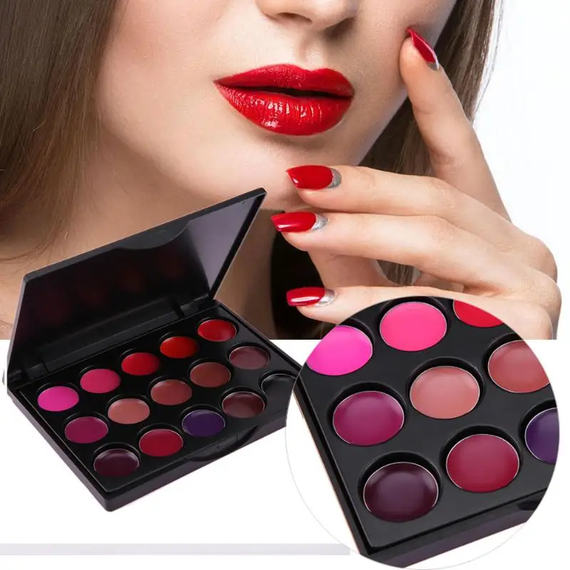 1 set 15 Color Matte Lipstick Palette Pink Beauty Cosmetic Matte Lip