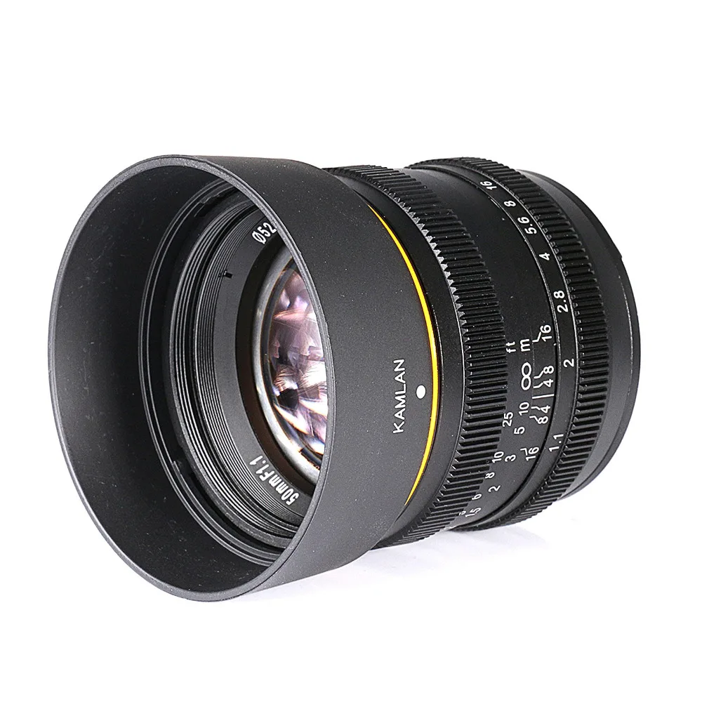  new style Kamlan 50mm F1.1 APS-C Large Aperture Manual Focus Lens for Sony E-Mount Free Shipping