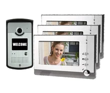 Envío libre de DHL 7 Pantalla a Color LCD de video teléfono de la puerta de la puerta cámara de Visión Nocturna Timbre Seguridad Para El Hogar porteros electricos con camaras