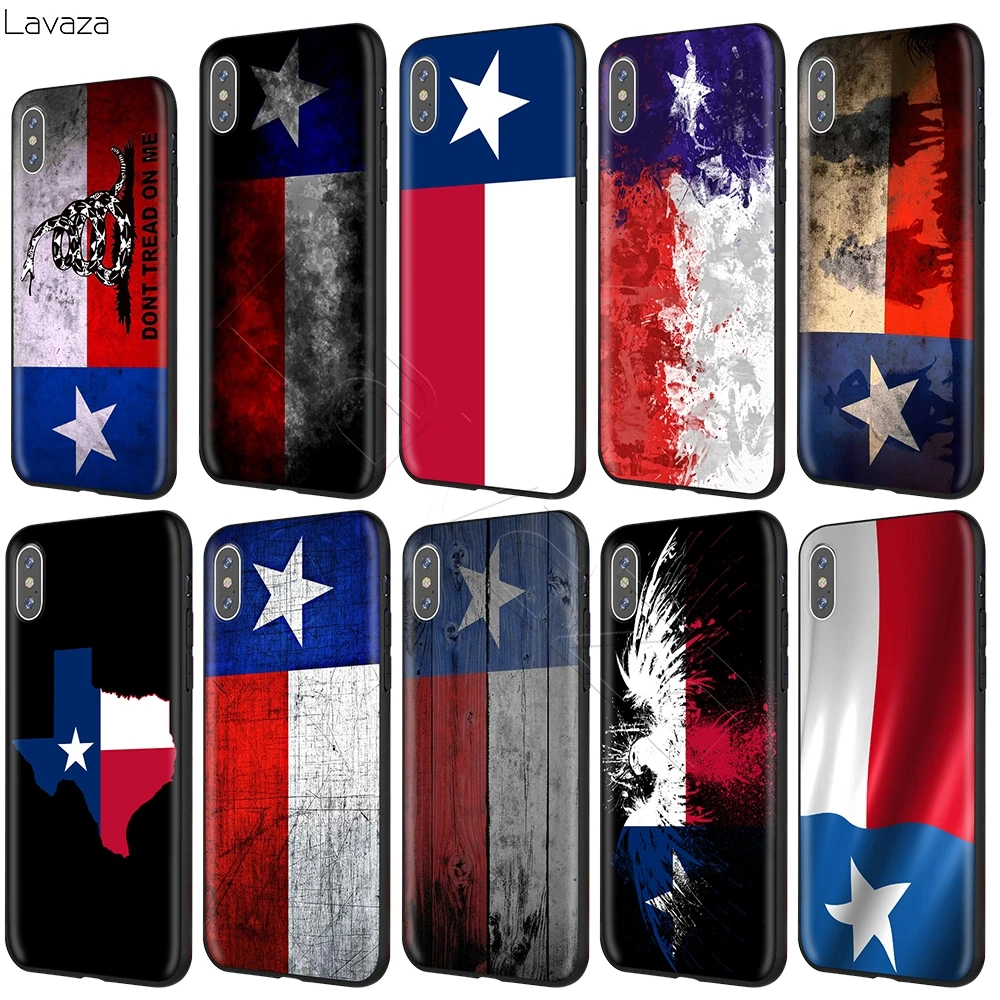 

Lavaza Texas Flag Case for iPhone 11 Pro XS Max XR X 8 7 6 6S Plus 5 5s se