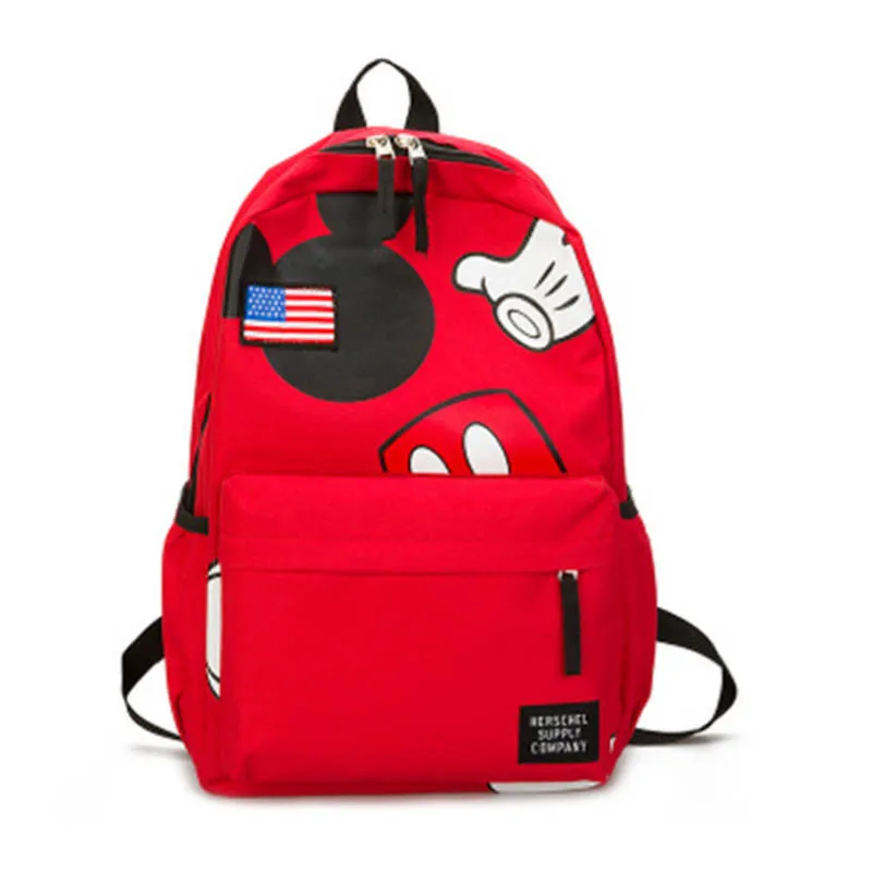 Дорожный рюкзак в форме Микки Минни, сумки для подгузников, Холщовая Сумка для мам, сумка для подгузников для мам, сумка для хранения мам - Цвет: Red