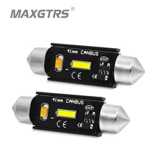 MAXGTRS 2x c5w led Canbus Светодиодная Лампочка 12 В гирлянда 31 мм 36 мм 39 мм 41 мм c5w c10w лампа для чтения интерьер автомобиля светильник Csp чип Белый