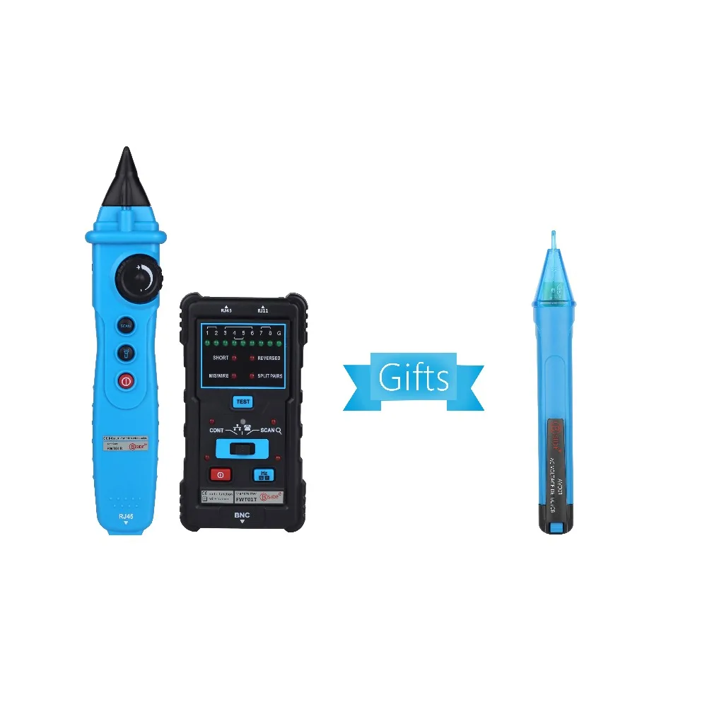 

BSIDE FWT01 Multi-function Network / Telephone Line Tester Detector Tracker Black + Blue