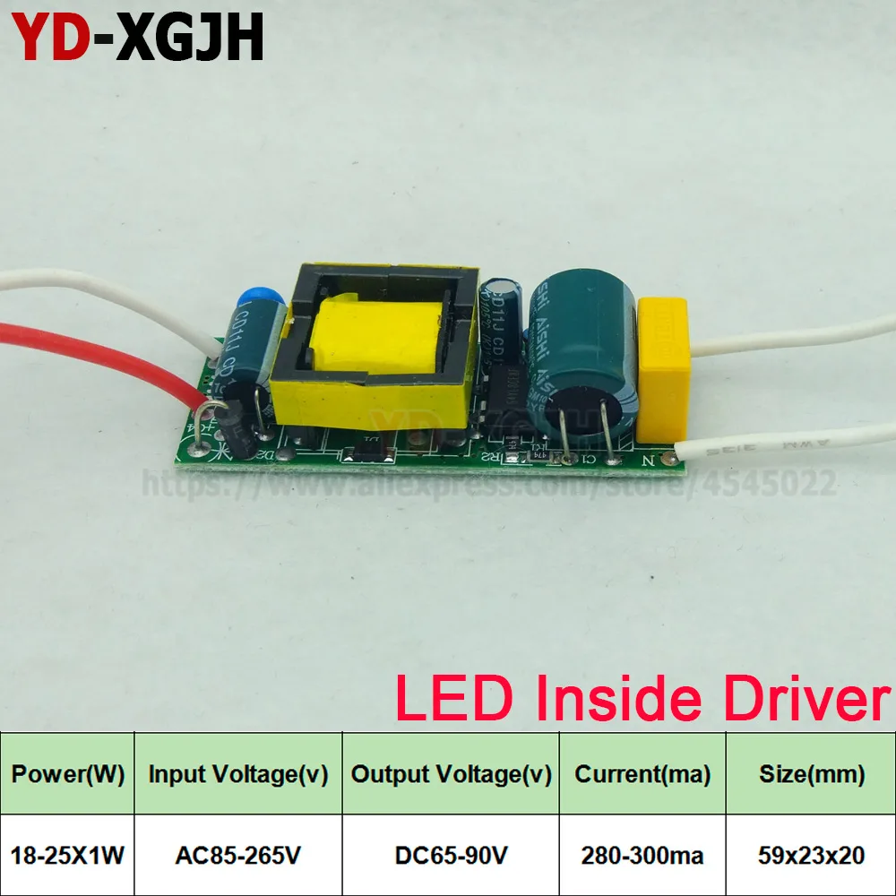 Переменный ток 220 в источник Питания постоянный ток 300 мА IC освещение Трансформатор Built-in1-36W светодиодный драйвер вход для DIY светодиодный лампы