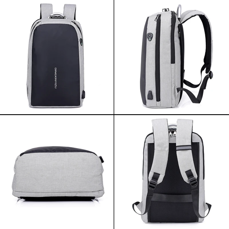 2018 hombres MS Mochila Anti-robo de puerto de carga USB impermeable Mochila cinta reflectante de alta capacidad de la escuela Borsa da scuola 2018 hombres MS Mochila Anti-robo de puerto de carga USB impermeable Mochila cinta reflectante de alta capacidad de la escuela Borsa da scuola