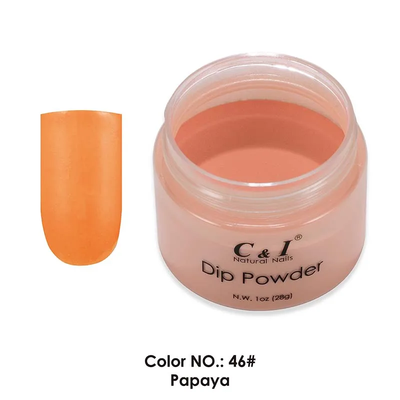 C& I Dip Powder, color#30-#60, цвет ногтей, эффект геля для ногтей, 28 г - Цвет: 46