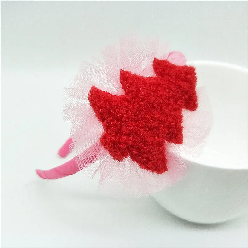 

New Arrival Christmas Hair Hoop Girl Wool felt hat Christmas tree Hair band Girls Hair Accessories Free Shipping