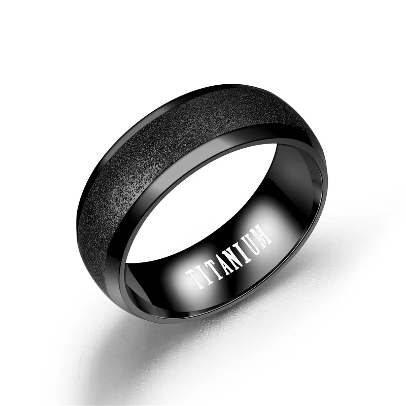 Простое матовое кольцо из нержавеющей стали для женщин и мужчин шириной 8 мм, свадебные ювелирные изделия, титановые кольца, трендовые, никогда не линяют, подарок для мальчика, Anillo Man