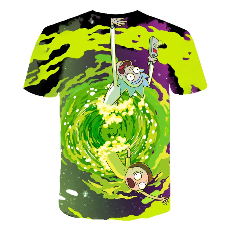 Hip Hop Fashion Brand Clothing Rick and Morty 3D T Shirt Casual Short Sleeve Men's T-Shirts Anime Cool rick y morty Graphic Tees