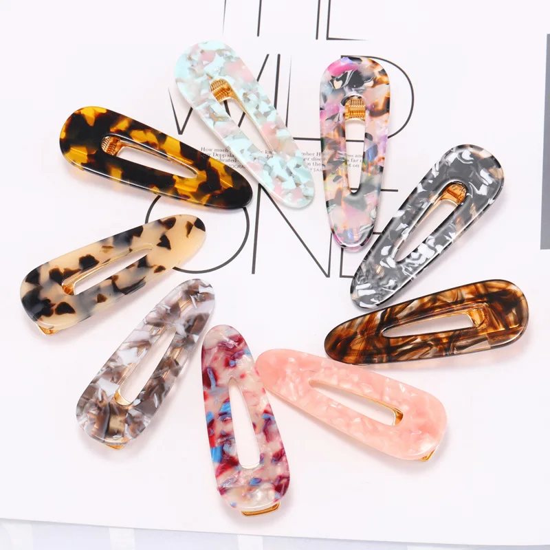 

Women Acetic Acid Hair Clips Hairpins Leopard Print Waterdrop Barrettes Headband band Hairgrips Hair Accessories for Girls