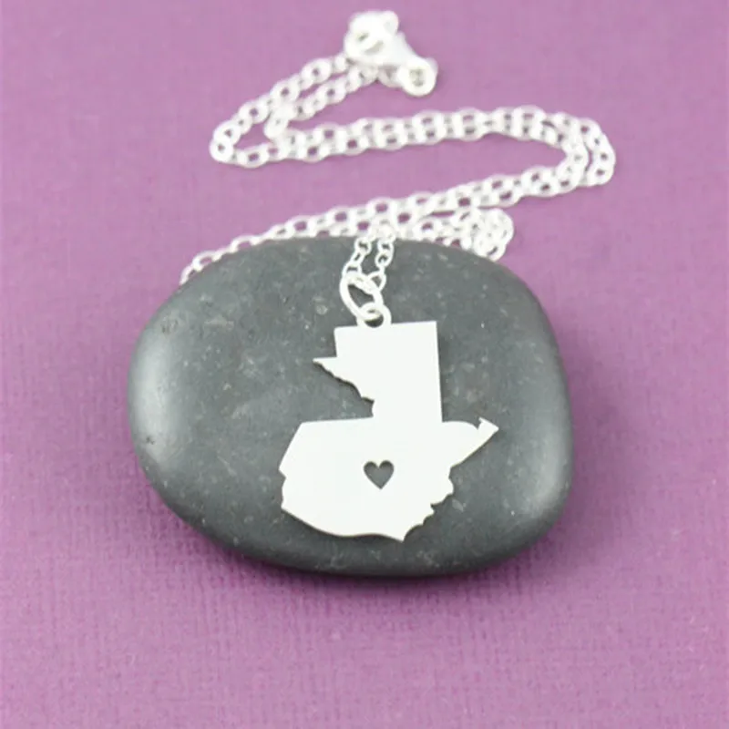 SALE - Guatemala Necklace - Guatemala Jewelry - Country of Guatemala - Hometown - Exchange Student - Central America - Freshman Gift_