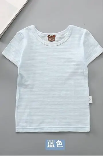 Новейшие футболки для маленьких мальчиков и девочек, детские майки, хлопок Фасонная узелковая пряжа, нижнее белье с принтом, летние детские футболки, топы, 1 шт - Цвет: Темно-серый