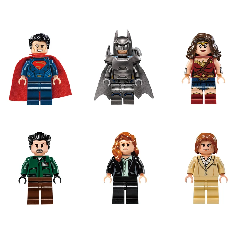 

Dc comics super heroes movie Kryptonite Batman v Superman building block mini Wonder Woman Luthor figures decools bricks toys