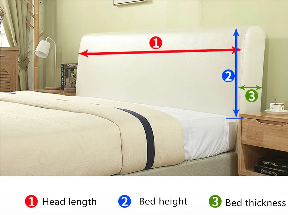 Современный минималистичный тканевый стеганый чехол для изголовья кровати с защитой от пыли твердый деревянный мягкий чехол для задней крышки кровати