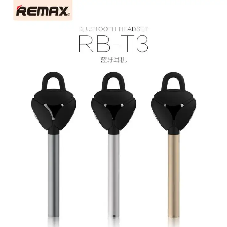 

Remax RB-T3 Bluetooth Earphone V4.1 Wireless Earphones Bluetooth Headset Business Earphone Remote Shutter for Smartphnes