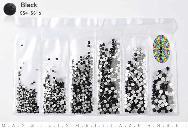 1 упаковка стеклянные стразы для ногтей разных размеров SS4-SS16 украшения для ногтей камни блестящие драгоценные камни аксессуары для маникюра 20 цветов