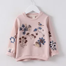 Bébé Filles Vêtements Filles de Bande Dessinée Imprimer Manches Longues T Shirt Enfants de Vêtements Rayé T-shirt