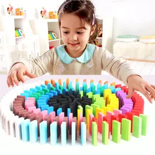 120 шт./компл. игрушки домино Детские деревянные игрушки цветные домино блоки наборы раннего обучения домино обучающие игры Детские игрушки