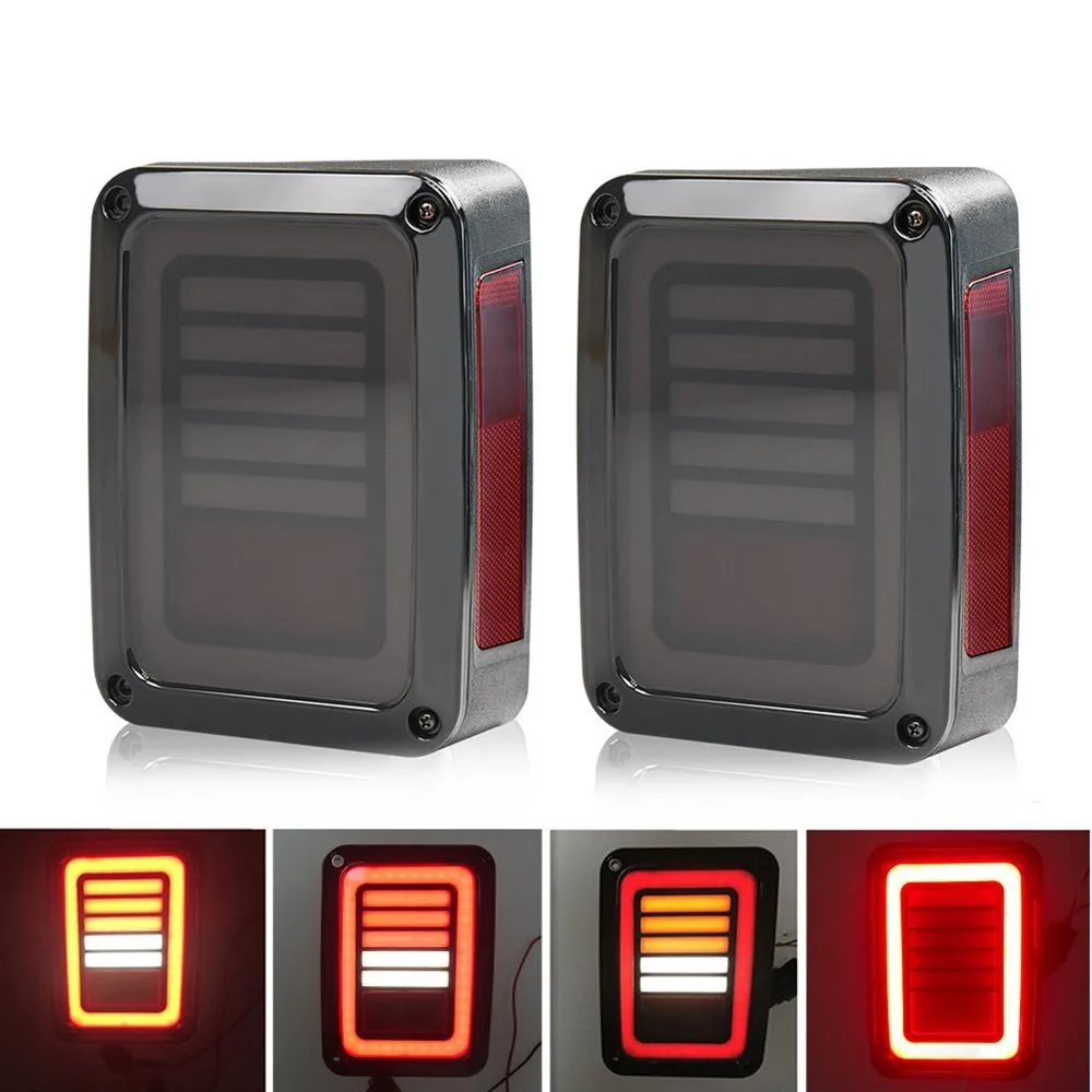 Smoked LED Tail Lights For Jeep Wrangler Taillights For Jeep Wrangler
