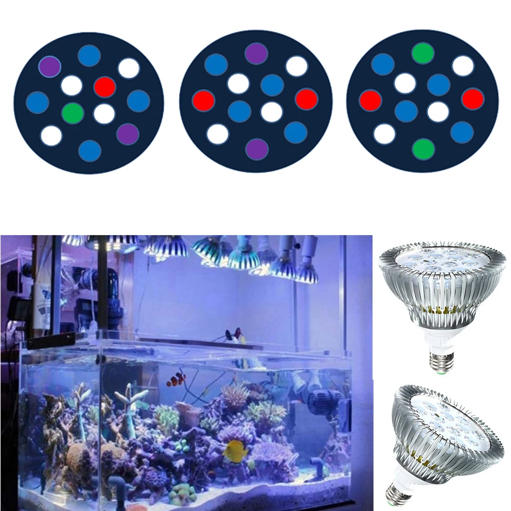 Buy 36W Full Spectrum LED Aquarium Light E27 Coral Reef Used LED Aquarium Light