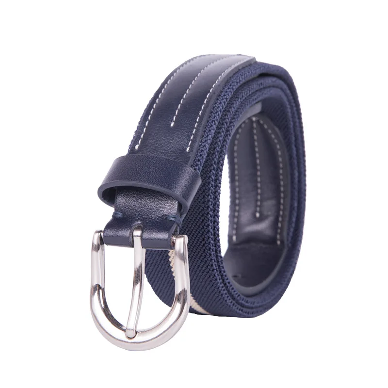  Elastic Braided Patchwork Waist Tactica Unisex Belt For Men's Woven Braided Stretch Webbed PU Leather Buckle cinturon mujer (9)