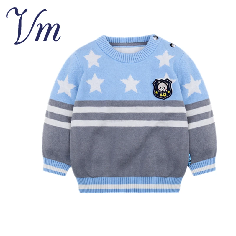 

VM Baby Boy Sweater Pullover Autumn Spring Children's Clothing Baby Boy Kids Cardigans Knitting Clothes