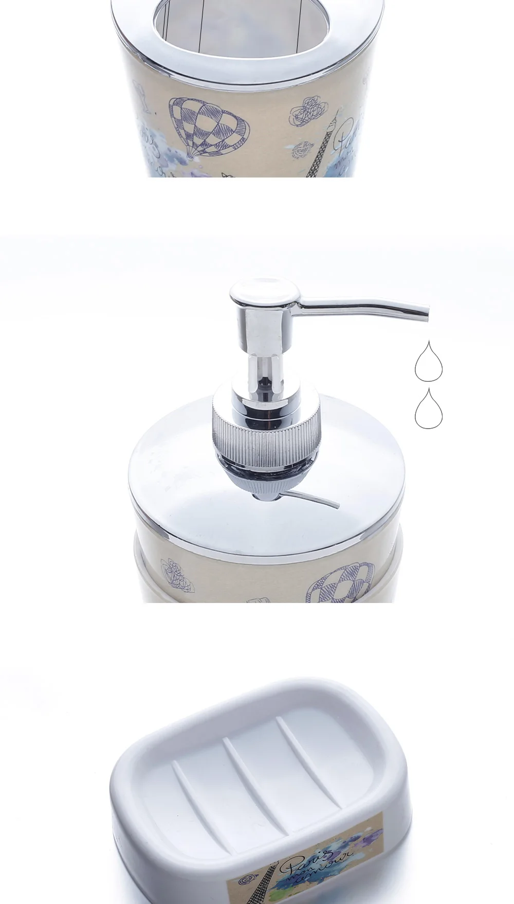 SDARISB пластиковые аксессуары для ванной комнаты Набор 4 шт Подарочный банный набор Inlcude держатель для зубной щетки набор стакан мыло мыльный диспенсер для посуды