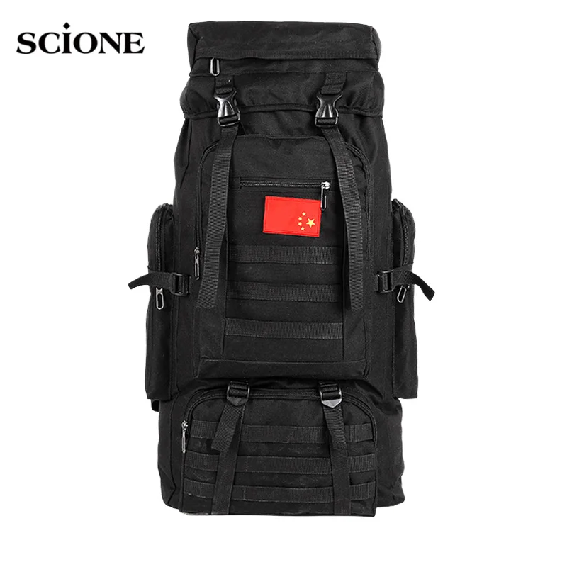 

70L Men Military Tactical Molle Camping Backpack Army Bag Large Capacity Rucksack Travel Hiking Mountaineering Mohila XA770WA