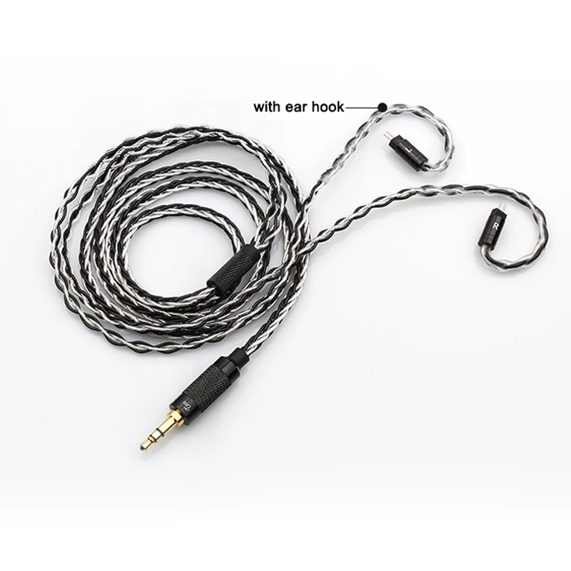 TRN 8 ядер MMCX кабель 3 5 мм 2 баланс штекер для Shure SE215 SE535 SE846 0 78 75 Pin ZS3 ZST W4R
