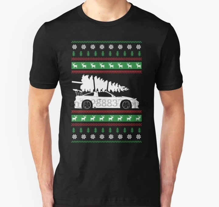 

Men Short sleeve tshirt Christmas Nissan 240SX 200SX 180SX Silvia s13 Unisex T Shirt Women t-shirt