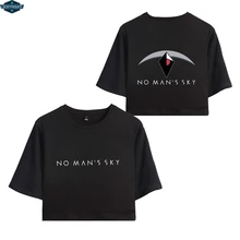 Céu 2018 Carta Verão Impressão Patchwork T-shirt Topos Das Culturas de Manga Curta Umbigo Nu Sexy Casuais Estande Pescoço Camisa Da Forma T