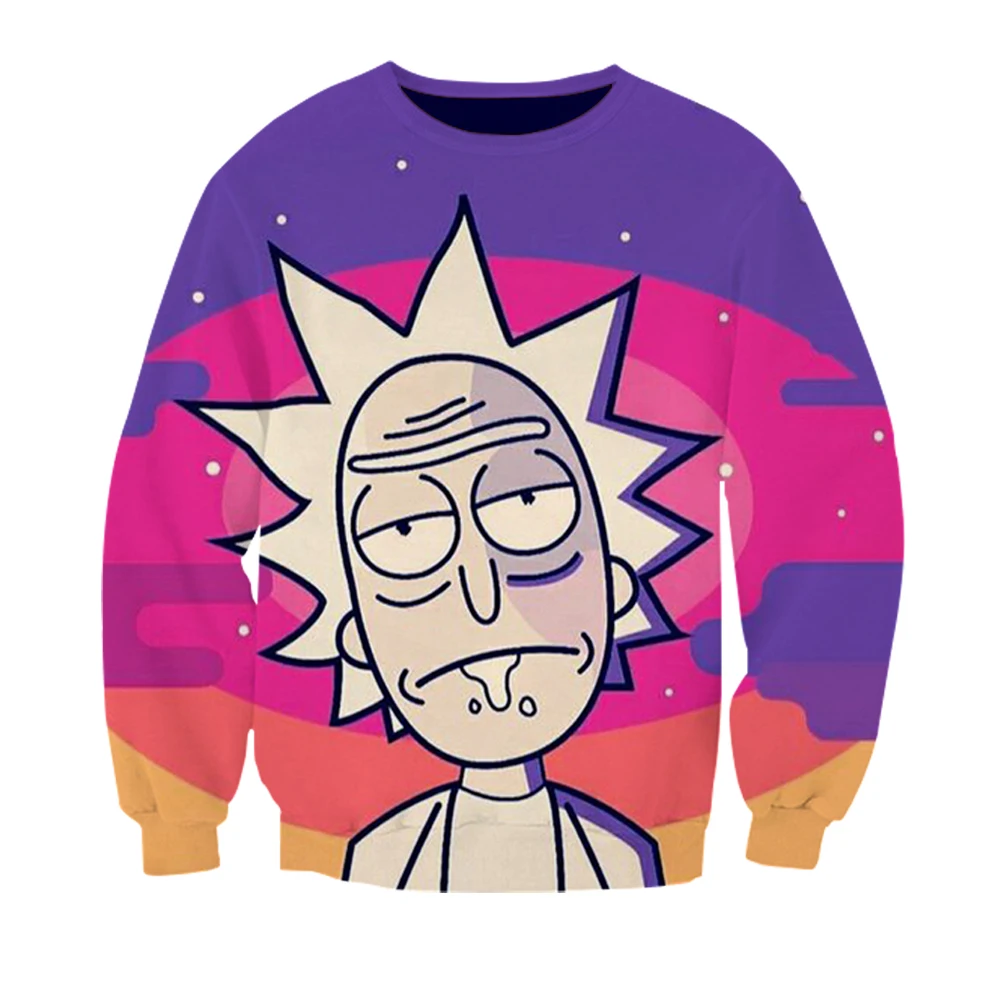 Rick and Morty Sweatshirts Men Boys Kids Tracksuits Korean Girls Teens Hoodie Ulzzang Hipster Streetwear Sweatshirt Long Sleeve