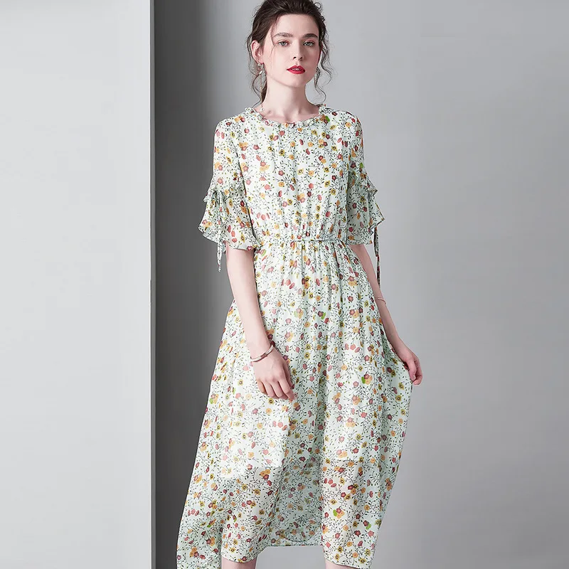 Witte bloem zijde bloemen maxi jurk vrouwen gewaad femme ete 2019 lange werk boho strand zomer sexy party luxe jurken plus size Witte bloem zijde bloemen maxi jurk vrouwen gewaad femme ete 2019 lange werk boho strand zomer sexy party luxe jurken plus size