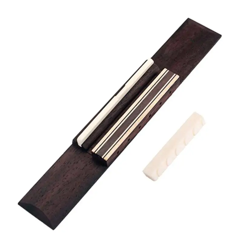 KOKO Rosewood Guitar Bridge+ Cattle Bone Guitar Nut+ Cattle Bone Guitar Saddle for Classic Guitar Accessories