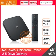 Xiaomi mi Box S 2G + 8G Android tv 8,1 Google Сертифицированный четырехъядерный Xiaomi mi Box S Android tv 8,1 4 K BT двухдиапазонный wifi Xiao mi Box