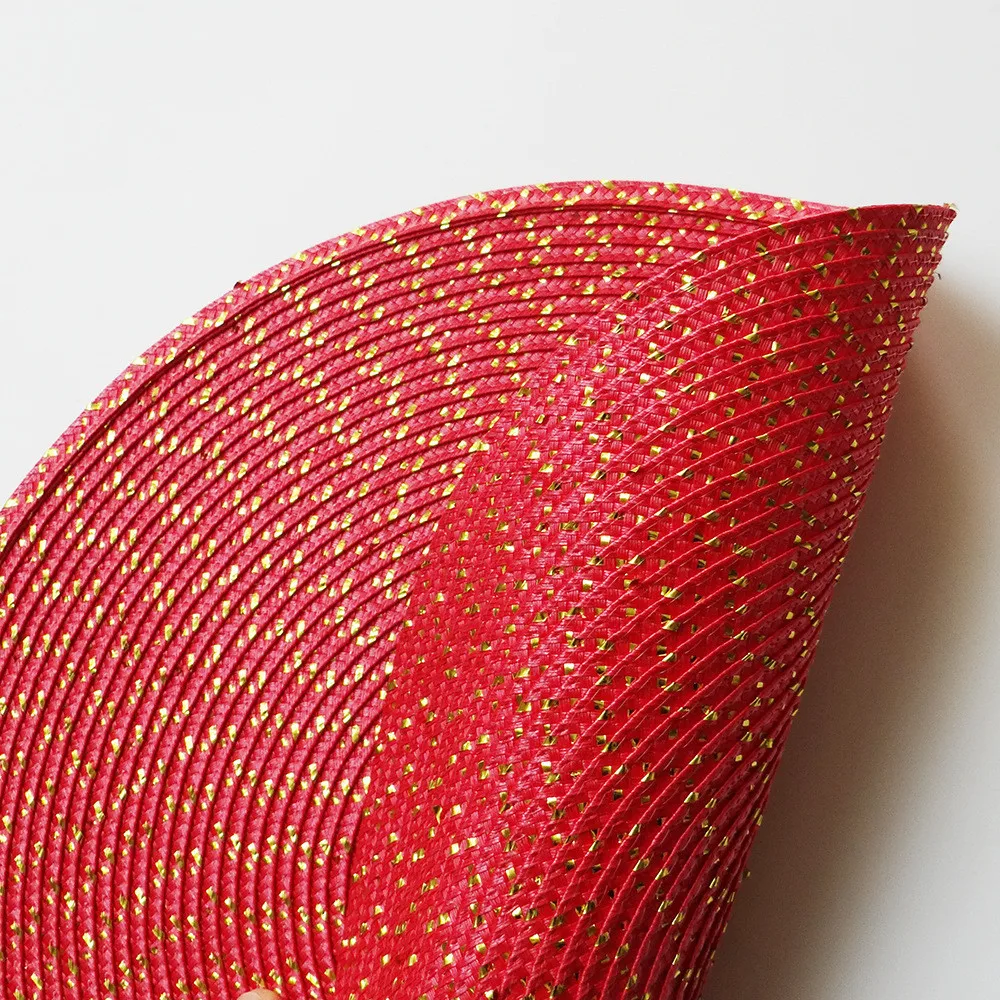 تحديد الموقع ل طاولة طعام نسج الرامي العزل جولة المفارش كوستر الكتان سادة الذهب مطلي الجدول عاء حصيرة المنزل الديكور