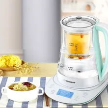 Птичье гнездо crock тушение здоровья горшок полностью автоматический утолщение стекло тушеный цветок 1,5 л 304 Нержавеющая сталь сетка 24 ч назначение