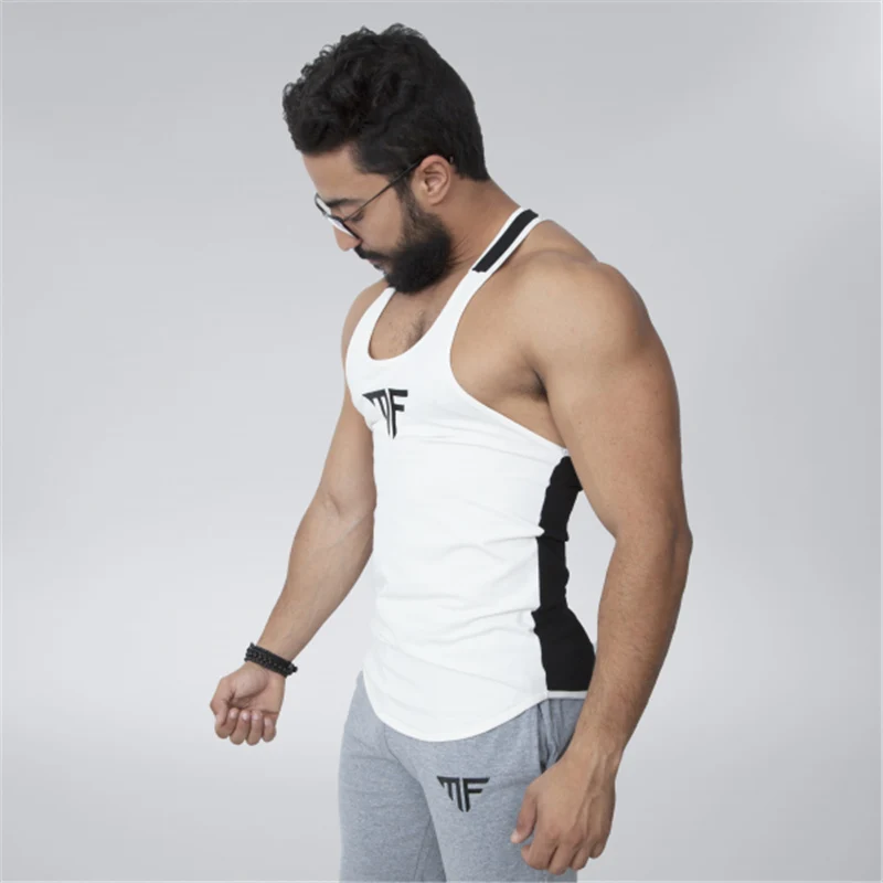 GYMLOCKER мужская двухцветная рубашка для фитнеса, бодибилдинга с круглым вырезом, мужская рубашка без рукавов, фитнес-жилеты, хлопковые майки, топы для мышц