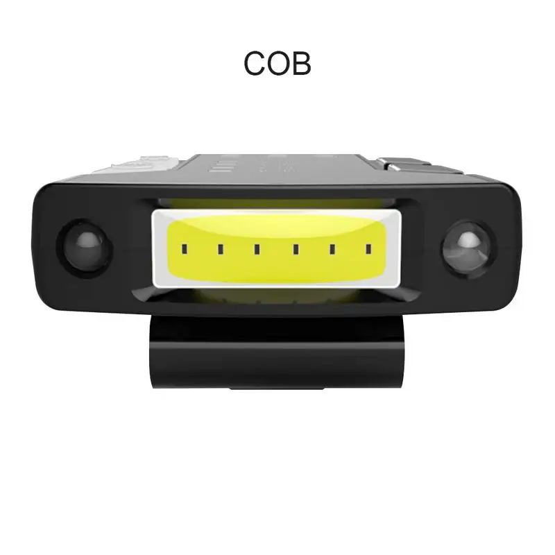 COB Налобный фонарь с USB колпачком светильник светодиодный перезаряжаемый светильник с датчиком движения регулируемый светильник с зажимом водонепроницаемый аккумулятор 800 мАч - Испускаемый цвет: COB