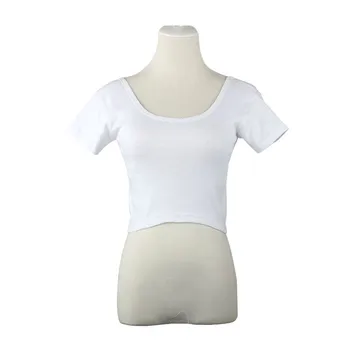 

jaycosin Clothes Sexy Women shirt 3 color Summer Short Sleeves Basic Tees Tops Cropped solid O-Neck T-shirt