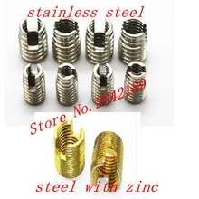 M2 M2.5 M3 M4 M5 M6 M8 M10 Self Tapping insert Screw Bushing 302 slotted type Wire Thread Repair Insert