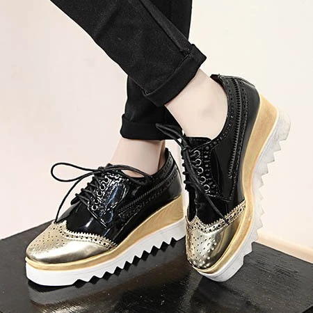 women's lace up wedge shoes